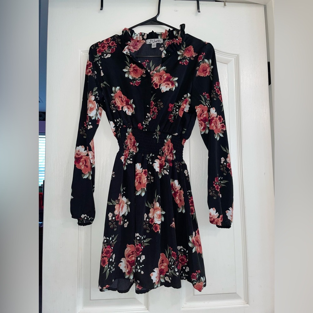 Floral Print Long Sleeve Dress